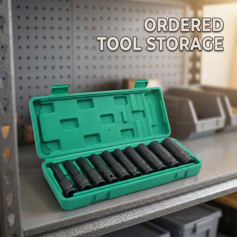Hand Tools In Workshop - 10 buah Set Kunci Sok 8-24mm,