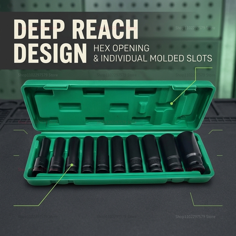 10 buah Set Kunci Sok 8-24mm,  - Hand Tools In Workshop ulasan dan harga